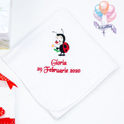 Personalized christening ladybug kit set