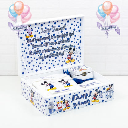 Mickey Mouse polka dot pencil case set