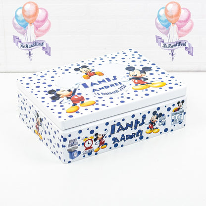 Mickey Mouse polka dot pencil case set