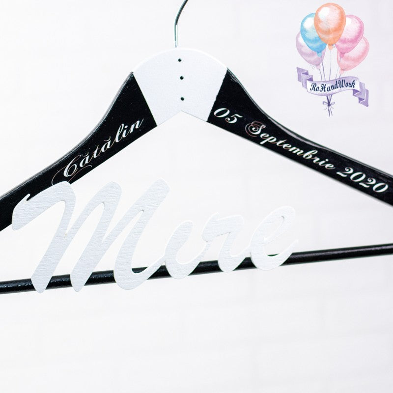 Personalized hangers for brides and grooms various flowers